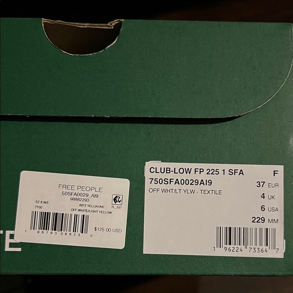 Free People x Lacoste Women's White and Cream Mesh Sneakers new in box - Picture 4 of 4